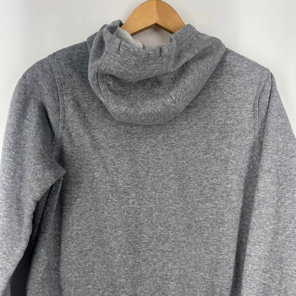 Nike Kids Full Zip Hoodie Heather Gray‎ Fleece Sweatshirt Embroidered Logo